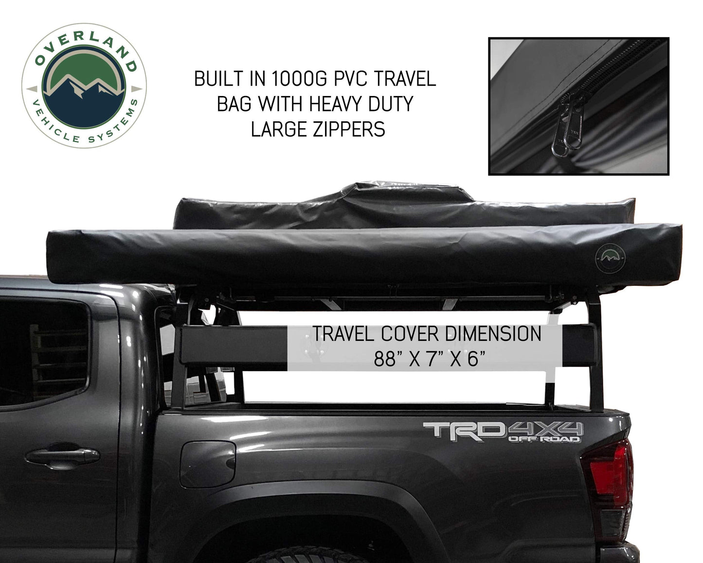 OVS Nomadic 180 Awning - Dark Gray with Black Travel Cover - Universal
