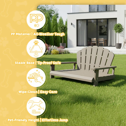 Bifanuo Dog Bed for Medium Size Dog, Chew Proof Dog Bed with Off-The-Ground & Waterproof & Indestructible Dog Couch for Small & Medium Dogs, Easy to Clean and Assemble Outdoor Dog Bed Sofa(Grey)