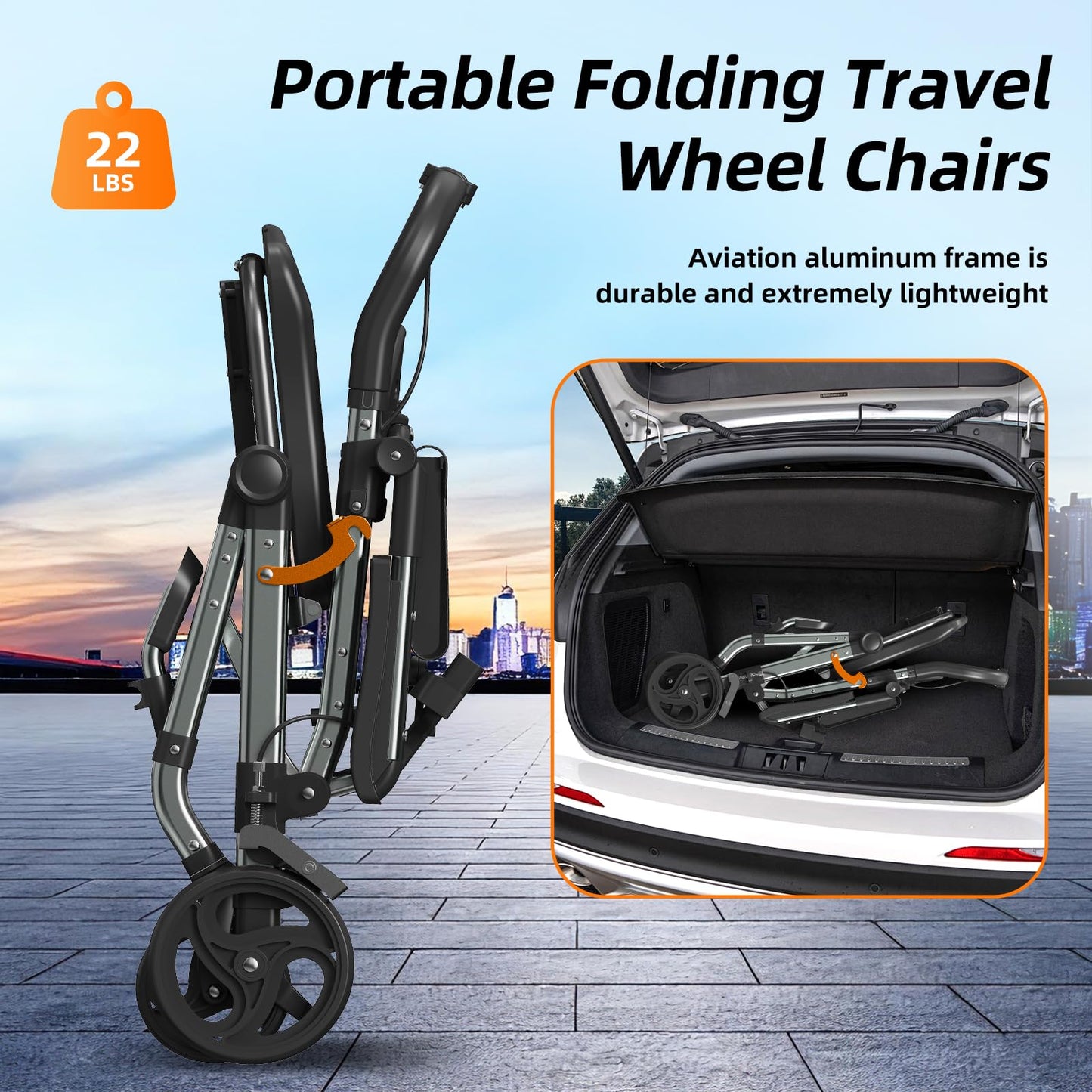 Portable Bedside Commode Chair 3-in-1, Foldable Toilet Chair with Raised Seat & Shower Chair, for Use with Wheelchairs for Adults, Heavy Duty Commode for Elderly, Disabled, Supports 330 lbs (BLACK)