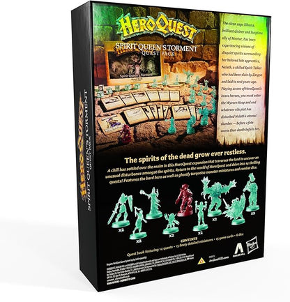 Avalon Hill HeroQuest Spirit Queen's Torment Quest Pack Requires HeroQuest Game System to Play Dungeon Crawler Games Ages 14+ 2-5 Players Strategy Games