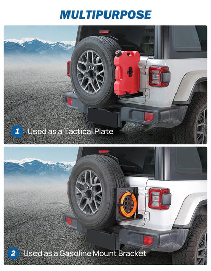 JL Gas Can Mount Bracket & Rear Window Storage Molle Panel Kit