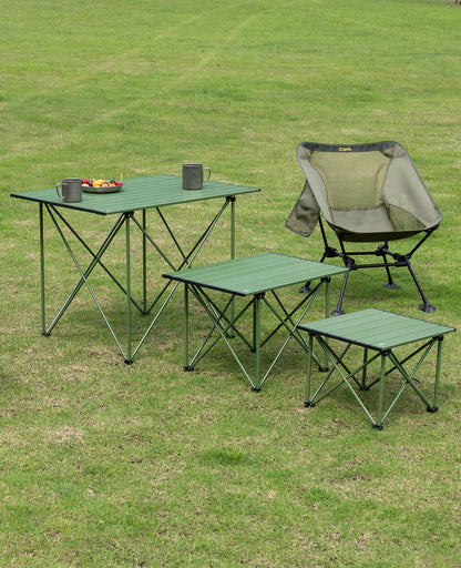 iClimb 1 Folding Table and 1 Super Easy Assemble Cot, Ultralight Compact for Adults Outdoor Camping Backpacking Hiking
