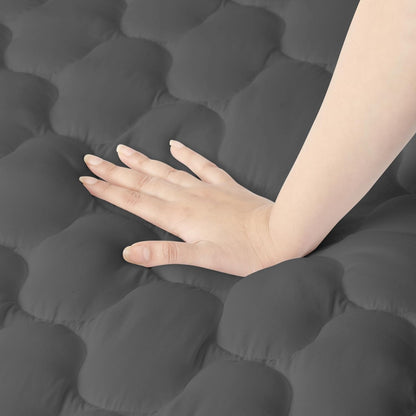 Utopia Bedding Waterproof Mattress Protector - Noiseless Quilted Twin Pad | Deep Pocket Fits Up to 16 Inches (Grey)