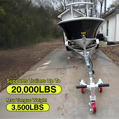 Trailer Tug - Supports up to 20,000LBS - 3,500 lb Max Tongue Weight - Mover for RV, Boat, Camper, Flatbed, Enclosed Trailers - Heavy Duty - World's Greatest Trailer Dolly