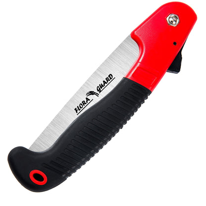 FLORA GUARD 7.7-Inch Folding Saw, Pruning Hand Saw with Triple-Cut Razor Teeth for Wood Cutting, Tree Trimming, and Camping