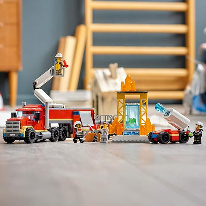 LEGO City Fire Command Unit 60282 Building Kit Fun Firefighter Toy Building Set for Kids New 2021 (380 Pieces)