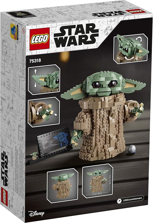 LEGO Star Wars: The Mandalorian Series The Child 75318 - Baby Yoda Grogu Figure Building Toy Collectible Room Decoration for Boys and Girls Teens with Minifigure and Nameplate Gift Idea