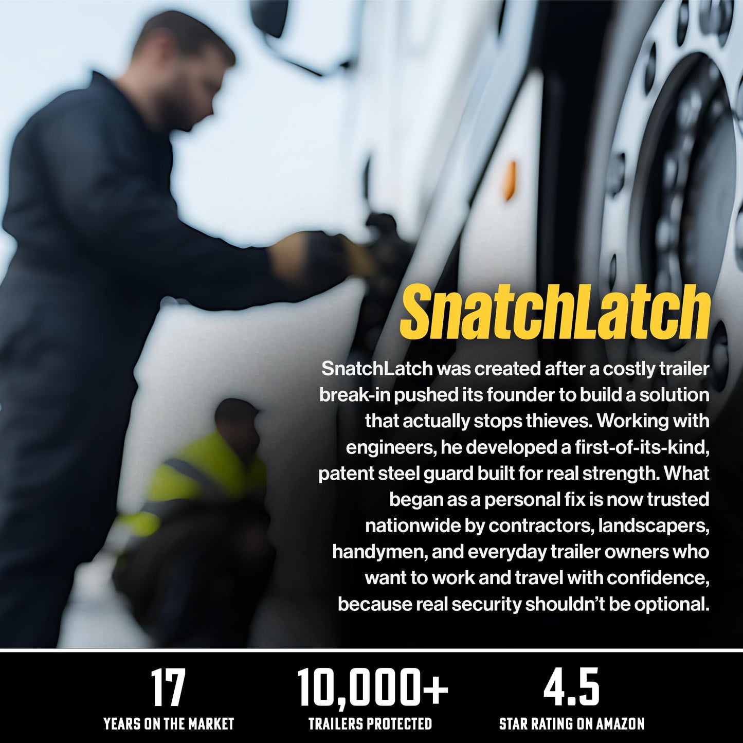 SnatchLatch Seal Guard Heavy Duty Trailer Lock – Hardened Steel Shroud for Dry Van Cam Bar Latches – Protects Trucking Security Seals from Tampering & Theft – Fits 18-Wheeler & Cargo Trailer Doors