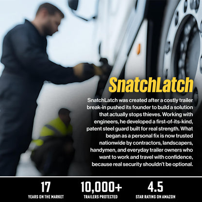 SnatchLatch Seal Guard Heavy Duty Trailer Lock – Hardened Steel Shroud for Dry Van Cam Bar Latches – Protects Trucking Security Seals from Tampering & Theft – Fits 18-Wheeler & Cargo Trailer Doors