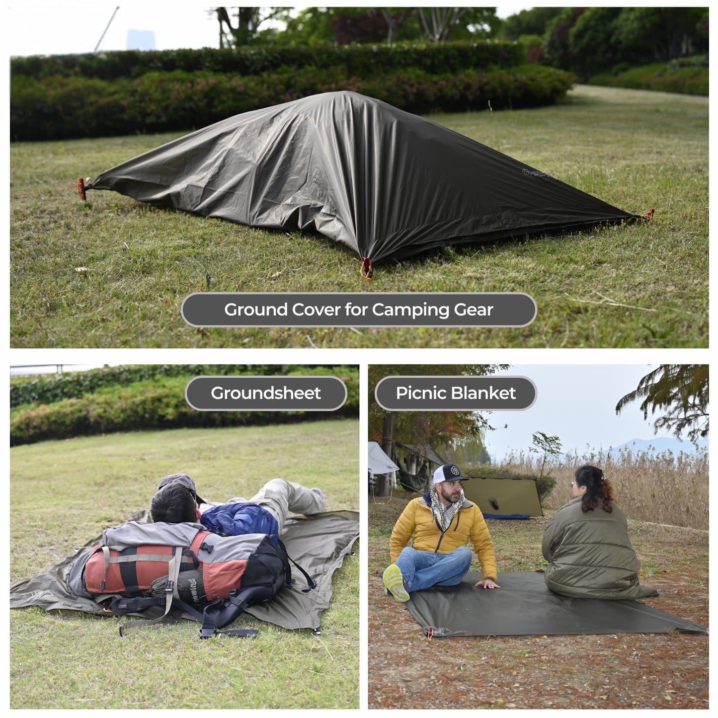 Onewind Ultralight One Person Tent and Ground Backpack Rain Cover,