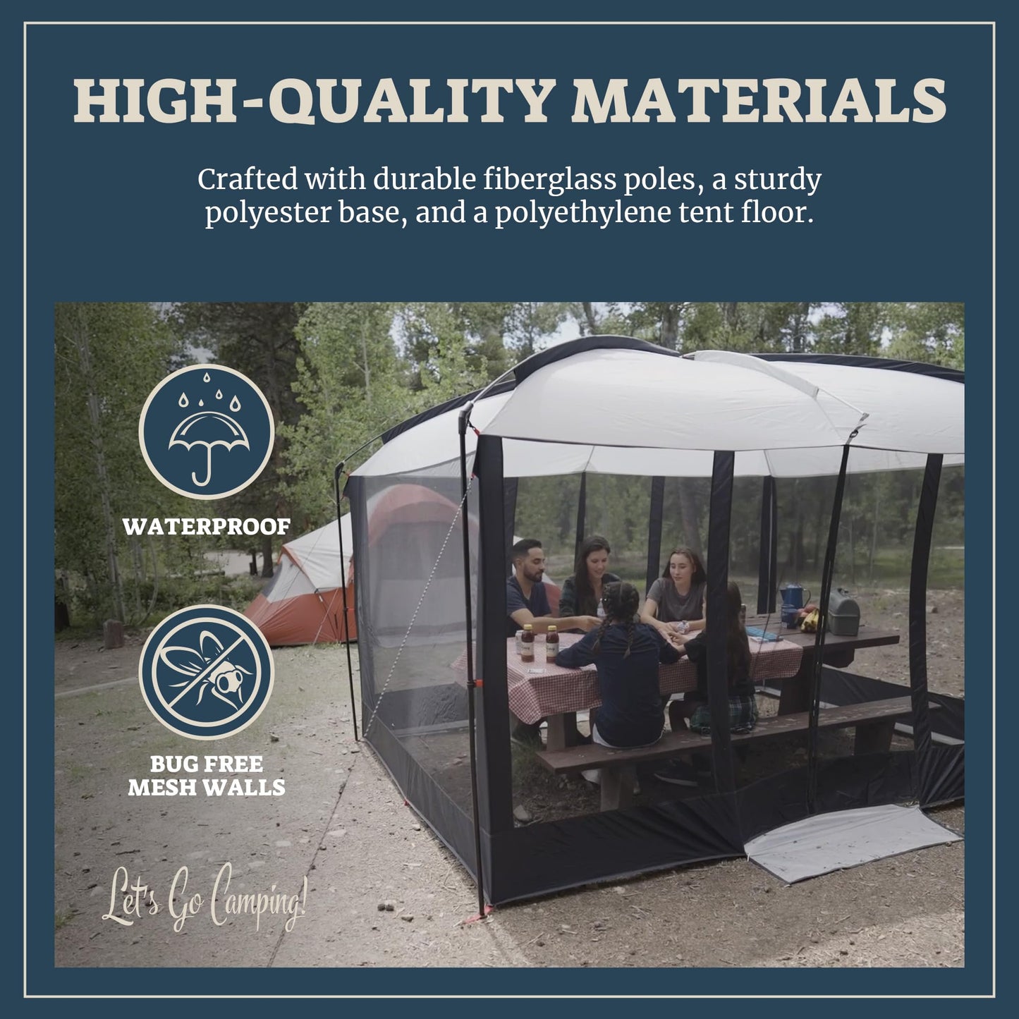 Wenzel Magnetic Screen House, Magnetic Screen Shelter for Camping, Travel, Picnics, Tailgating, and More