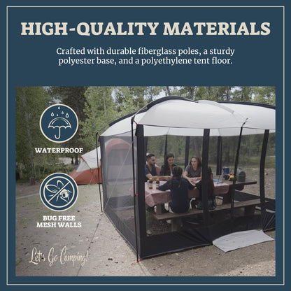 Wenzel Magnetic Screen House, Magnetic Screen Shelter for Camping, Travel, Picnics, Tailgating, and More