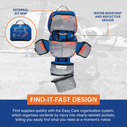 Adventure Medical Kits Mountain Series Medical Kit - Mountaineer - Emergency Medical First Aid Kit - For 28 People for 10 Days - Comes with QuikClot Gauze, Tourniquet, Guide Book & More - 218 Pieces