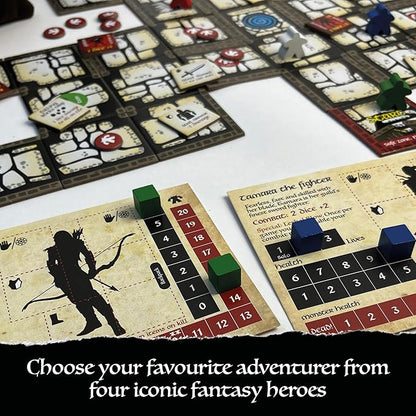 Bag of Dungeon–Fantasy Adventure Board Game for Families &amp RPG Fans | 1–4 Players Ages 7+ | Classic Dungeon Crawler | Portable Tabletop RPG with Endless Replayability