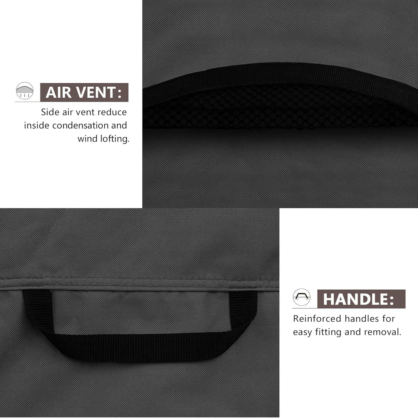 ULTCOVER Waterproof Square Air Conditioner Cover - Protects Outdoor AC Units Up to 30W x 30D x 32H Inches, Black