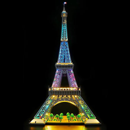 VONADO LED Light Kit Compatible with Lego Eiffel Tower Set 10307 Classic DIY Building Lighting Compatible with Lego Architecture 10307 (NOT Model)