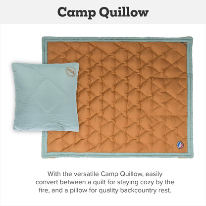 Big Agnes Camp Quillow - Ultralight Packable Backpacking Pillow And Quilt Combo, Versatile Puffy Downtek Blanket for Camping