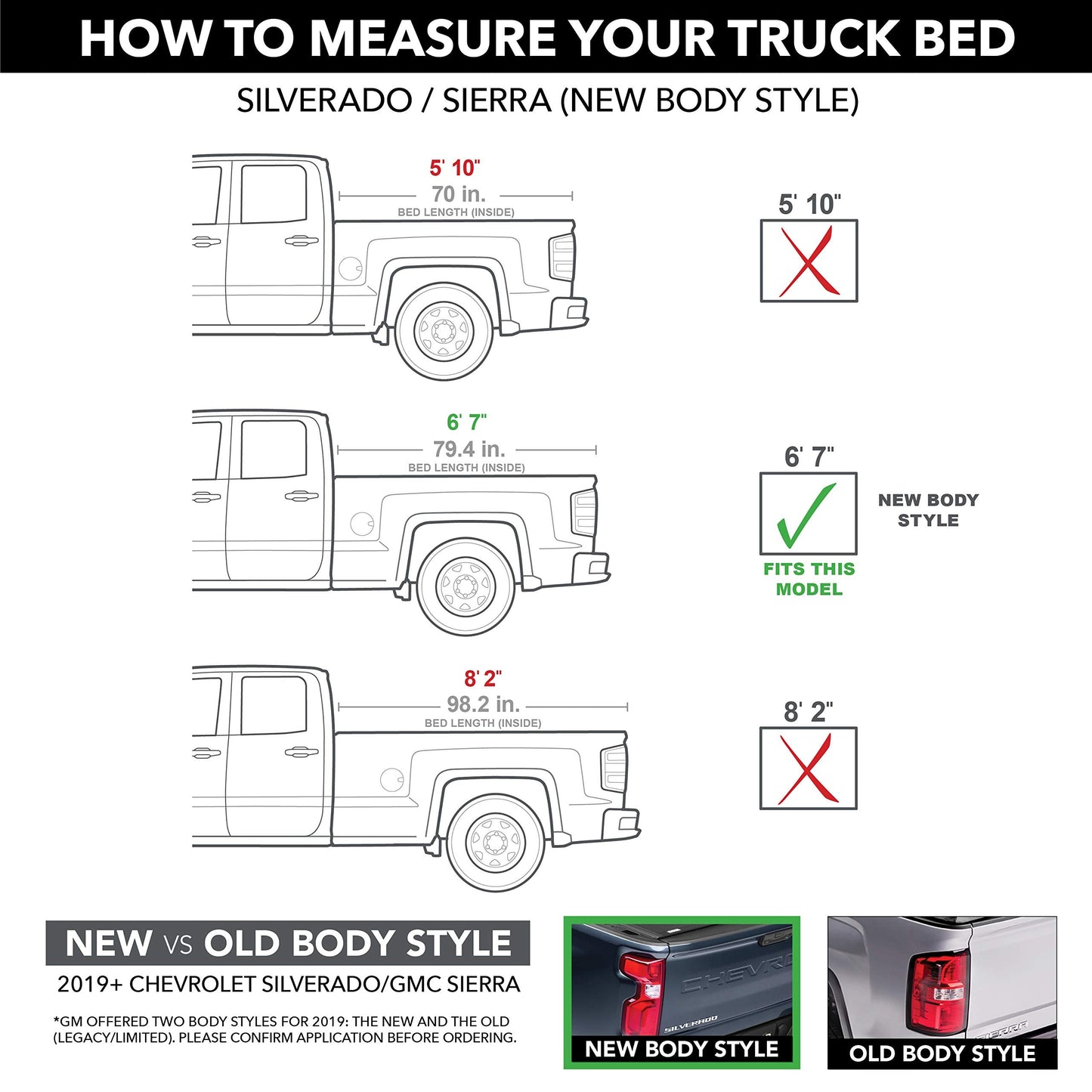 RealTruck Retrax RetraxPRO MX Retractable Truck Bed Tonneau Cover | 80482 | Fits 2019 - 2025 Chevy/GMC Silverado/Sierra, w/ MultiPro/Flex tailgate (w/o factory side storage boxes) 6' 7" Bed (79.4")