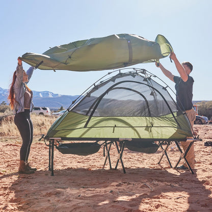 Teton Outfitter Camping Cot, Heavy-Duty Oversized Folding Cot for Adults, Comfortable Elevated Sleeping Bed, Easy Setup, XXL
