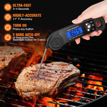 AMMZO Digital Meat Thermometer - Instant Read Cooking & Grilling Tool | Essential Kitchen Gadget
