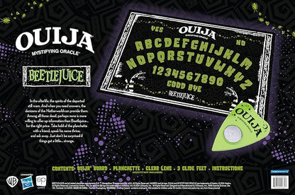 Ouija: Beetlejuice Inspired by Tim Burton’s Cult Classic Movie Collectible Classic Ouija Board Game with Green Planchette Officially Licensed Collectible and Merchandise 2-4 Players Ages 8+