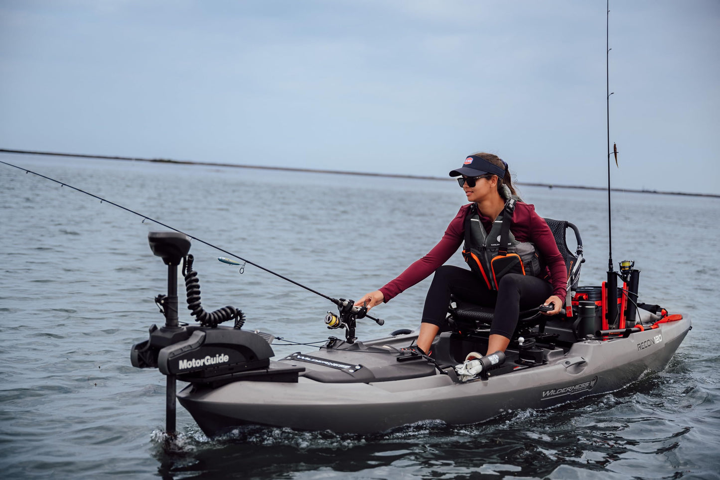 Wilderness Systems Recon 120 - Sit on Top Fishing Kayak - Premium Frame Seat - 12 ft - Steel Grey