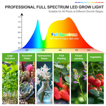 FECiDA 2026 5Head Table Top Grow Lights for Seed Starting, Indoor Plants, Bonsai, 45 Watt Power Draw, NO Need Adapter, 4/8/12/16/20H Timer, 16"-24" Height Adjustable, Big Coverage