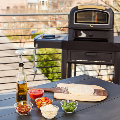Current® Outdoor Pizza Cart, Mobile Prep Station with Soft-Close Drawer, Pizza Peel Holster, Spacious Work Surface, Weather-Resistant, Perfect Height, Wheels for Easy Movement