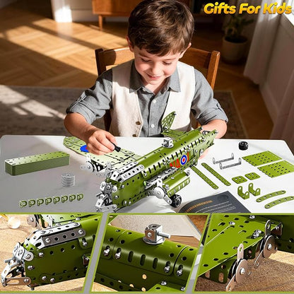 Building Toys Model Airplane Kits for Boys 8-12 Project Building Toys for Kids Educational Assemble Science Kit Airplane Toy Birthday Gifts for Teenagers Boys Ages 8 9 10 11 12