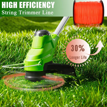 105 Trimmer Line - Commercial Round Weed Eater String | 0.105” Diameter, 1038 Ft, 5 Lb - Orange