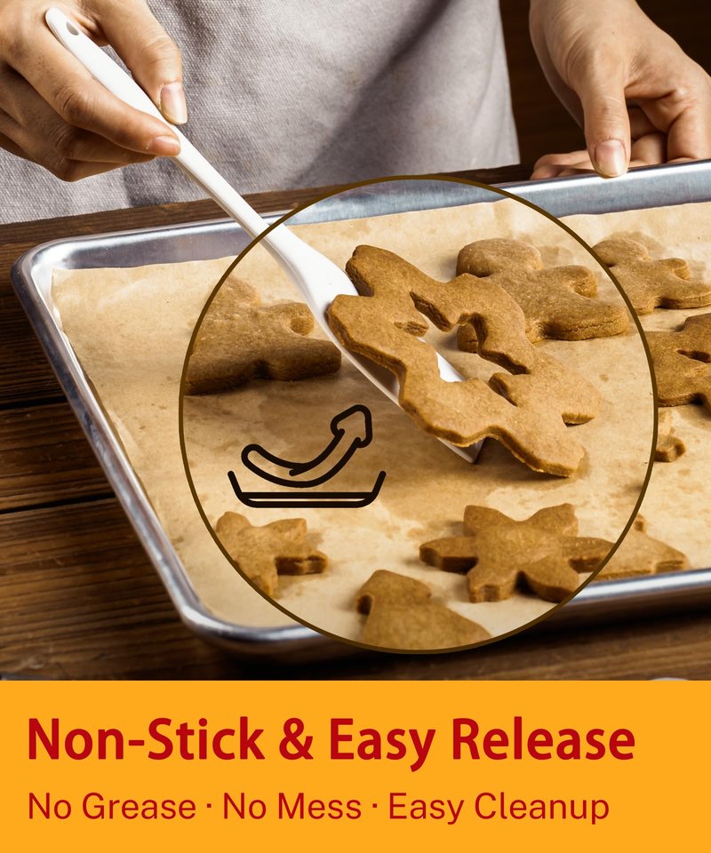 GENLGE 300 Sq. Ft Unbleached Parchment Paper Roll – 12" x 300 ft, Non-Stick Brown Baking Parchment Paper, Heavy Duty for Oven, Air Fryer & Grilling