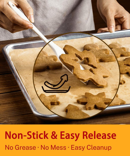 GENLGE 300 Sq. Ft Unbleached Parchment Paper Roll – 12" x 300 ft, Non-Stick Brown Baking Parchment Paper, Heavy Duty for Oven, Air Fryer & Grilling