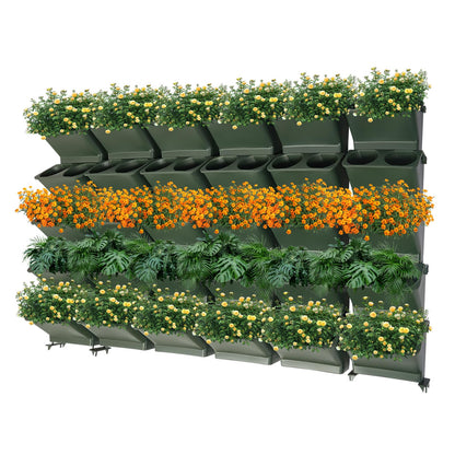 NeNchengLi Living Wall Planter Indoor Outdoor, Vertical Garden Wall Planter 30Pcs Hanging Planter Pots, Wall-Mounted Self Watering Living Wall for Flowers Vegetables Herbs, Auto Drainage