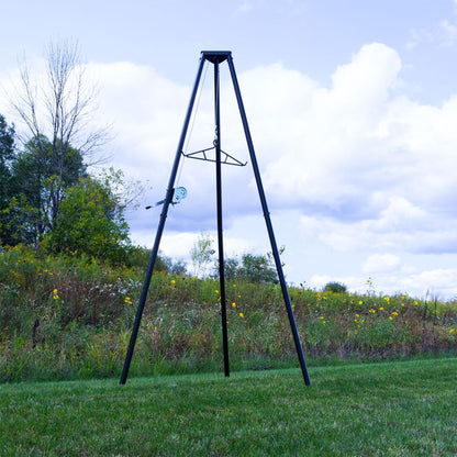 Kill Shot Hunting Tripod Game Hoist 500 lb Capacity with Gambrel & Winch for Cleaning, Skinning, Moving Game