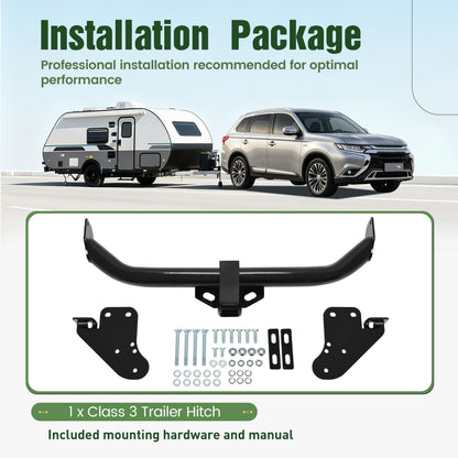 ALMULOO Class 3 Trailer Hitch Compatible with 2011-2026 Mitsubishi RVR Outlander Sport 2" Receiver Tow Hitch Steel
