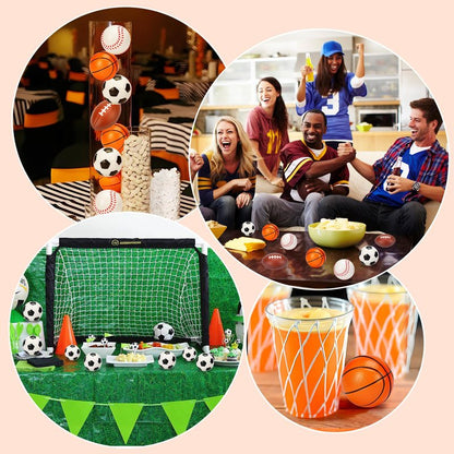 16 PCS Stress Balls Party Favor for Kids 8-12 Goodie Bag Stuffers Squeeze Toys Classroom Prizes for Kids Pinata Stuffers Boys Birthday End of Year Gifts Sport Party Foam Bouncy Balls Bulk Small Toys