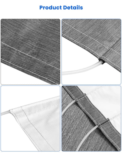 Xenjum RV Awning Fabric Replacement, 18.5oz Heavy-Duty Weatherproof Vinyl Camper Awning Replacement Universal Outdoor Canopy for RV, Motorhome, Trailer Awnings (Black Fade, 19'(Fabric 18'2"))