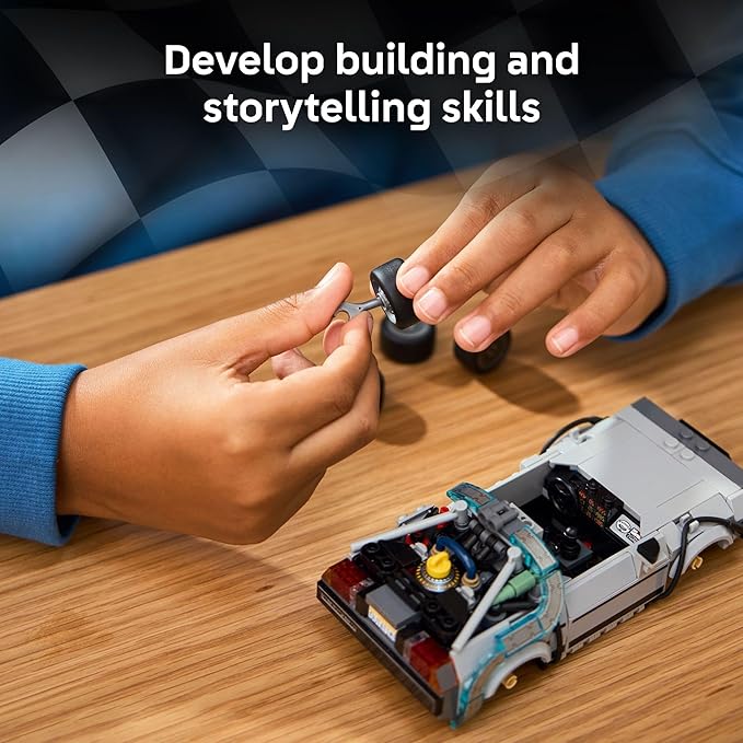 LEGO Speed Champions Time Machine from Back to The Future Building Toy for Kids - Pretend Play &amp Display Car Toy W/2 Build Modes for Boys &amp Girls Ages 9+ - Gift Ideas for Birthdays &amp Fans