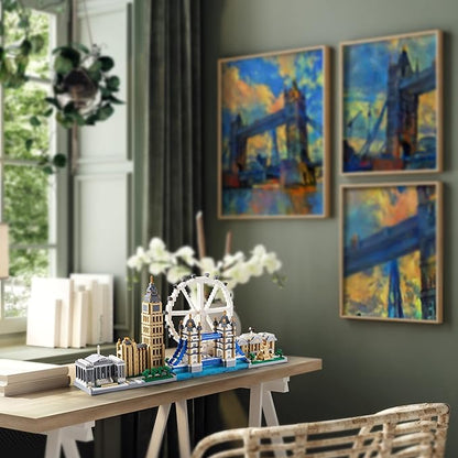 Architecture Series Mini Bricks for Adults and Teens London Skyline Collection 3430 PCSMicro Mini Blocks Set Model KitLandmark Model