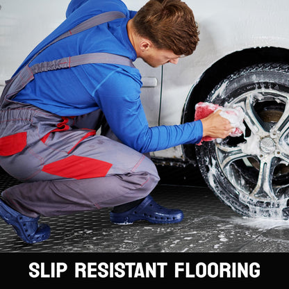 TUFFIOM 7.5 x 17 FT Garage Floor Mat, Thickened Diamond Plate PVC Garage Mats Flooring Roll for Under Car, Garage Car Parking Mats for Compact SUVS, Sports Car