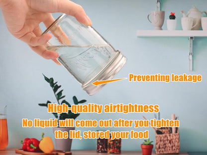 [12 pcs]16 oz Mason Jars,Glass Jars with Lids, Airtight Canning Jars, Wide Mouth Mason Jars. Airtight Container For Jams, Honey, Spices,Pickles, Home Decor,Overnight Oats,Fruit Preserves