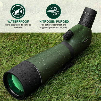 LULOLO 30-90x92 UHD Spotting Scope with Tripod Carrying Bag & Upgraded Phone Adapter - Super Bright BAK4 Prism Waterproof Spotting Scopes for Target Shooting, Hunting, Bird Watching