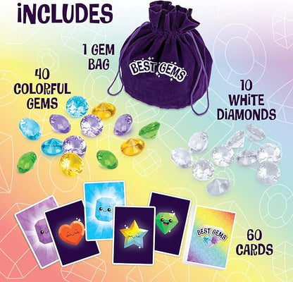 MindWare Best Gems Family Game for 5 Year Olds and up - Match Giant Gems to Earn Points 2 to 4 Players