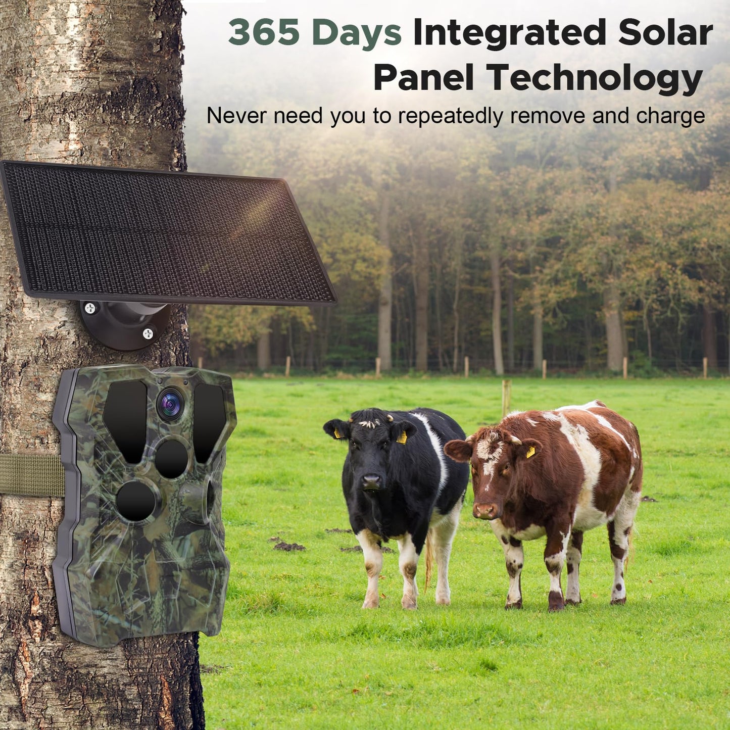 Trail Camera,64MP 2.7K 0.2S Trigger Motion Activated,Game Hunting Camera with Night Vision 2.0''LCD 120°Wide Camera Lens for Outdoor Scouting Wildlife Monitoring(Only Support Camera's Hotspot WiFi)