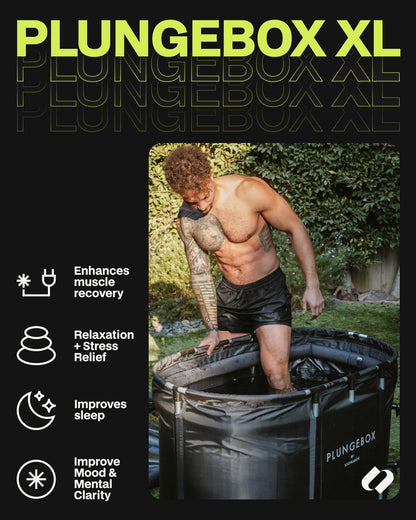 SAUNABOX® Plungebox PRO XL Cold Plunge Ice Bath Tub Durable Cold Tub for Full-Body Immersion | Compact, Insulated & Easy Setup for Efficient Cold Therapy at Home