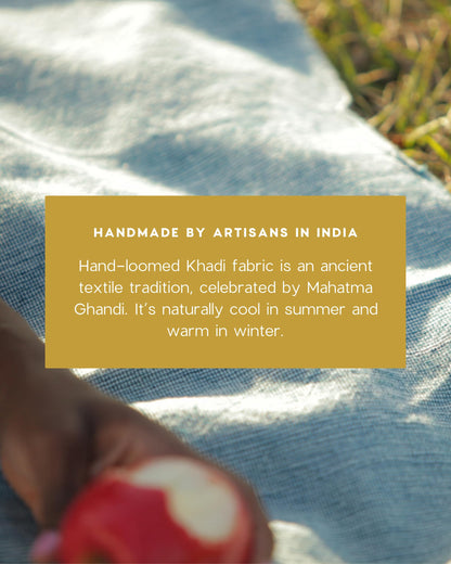 Pang Wangle Bug Repellent Tranquil Blanket with Insect Shield Technology Repels Mosquitoes, Ticks, Flies and More in One of a Kind Handmade Khadi Cotton (Black)