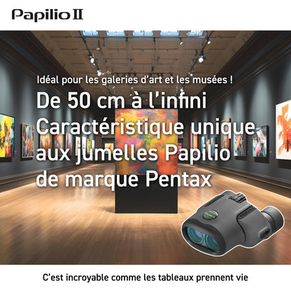 Pentax Papilio II 6.5x21 Binoculars (Gray) Suitable for Watching Objects Both Close-up and far Away