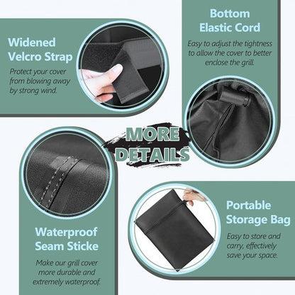 Grill Cover 40 Inch - Heavy Duty Waterproof BBQ Cover for Weber, Dyna-Glo, Char-Broil & More