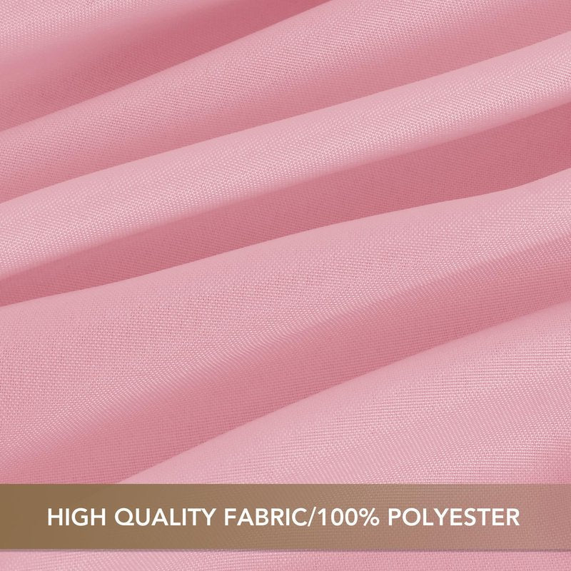 sancua Round Tablecloth 132 Inch Diameter, 6 Pack - Circle Polyester Fabric Table Cloth for Wedding Party Reception Banquet Birthday, Washable Formal Table Cover (Fit 54-96 Inch Tables), Pink