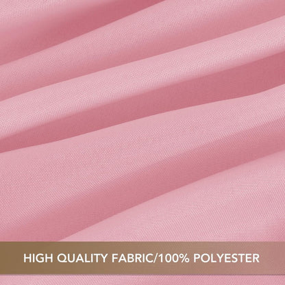 sancua Round Tablecloth 132 Inch Diameter, 6 Pack - Circle Polyester Fabric Table Cloth for Wedding Party Reception Banquet Birthday, Washable Formal Table Cover (Fit 54-96 Inch Tables), Pink